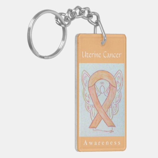 Bewustmaking van baarmoederhalskanker sleutelhanger (Voorkant Links)