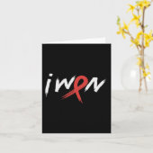 Bewustmaking van beroerte Rood lint I Won Brain An Kaart (Gele Bloem)