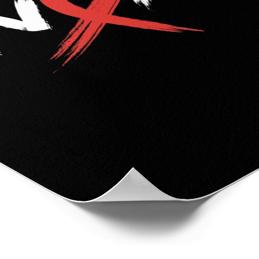 Bewustmaking van beroerte Rood lint I Won Brain An Poster (Hoek)