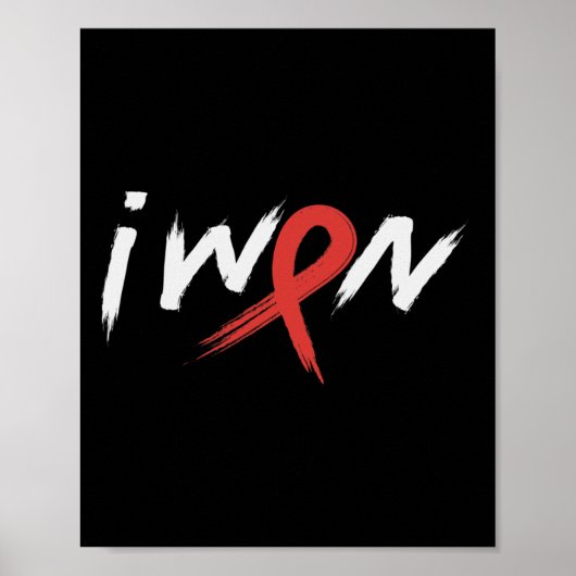 Bewustmaking van beroerte Rood lint I Won Brain An Poster (Voorkant)