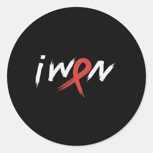 Bewustmaking van beroerte Rood lint I Won Brain An Ronde Sticker (Voorkant)