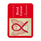 Bewustmaking van bloedkanker Ribbon Angel Custom M Magneet (Verticaal)