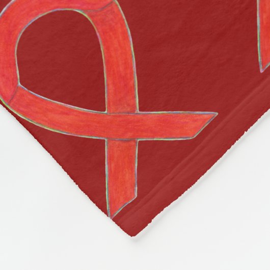 Bewustmaking van bloedkanker Ribbon Soft Fleece Bl (Hoek)