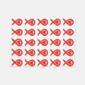 Bewustmaking van bloedkanker Ribbon Soft Fleece Bl (Voorkant (Horizontaal))