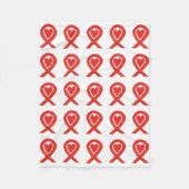 Bewustmaking van bloedkanker Ribbon Soft Fleece Bl (Voorkant)