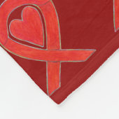 Bewustmaking van bloedkanker Ribbon Soft Fleece Bl (Hoek)