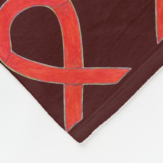 Bewustmaking van bloedkanker Ribbon Soft Fleece Bl (Hoek)