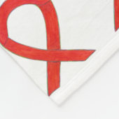 Bewustmaking van bloedkanker Ribbon Soft Fleece Bl Deken (Hoek)