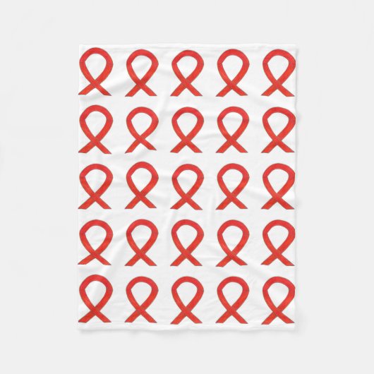 Bewustmaking van bloedkanker Ribbon Soft Fleece Bl Deken (Voorkant)