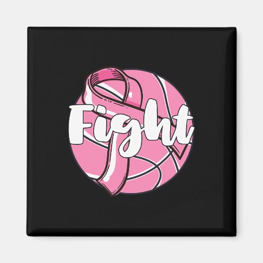 Bewustmaking van borstkanker Basketball Player Ba Magneet (Voorkant)
