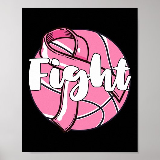 Bewustmaking van borstkanker Basketball Player Ba Poster (Voorkant)