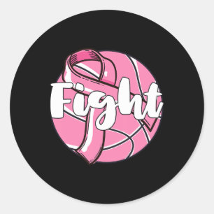 Bewustmaking van borstkanker Basketball Player Ba Ronde Sticker