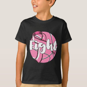 Bewustmaking van borstkanker Basketball Player Ba T-shirt
