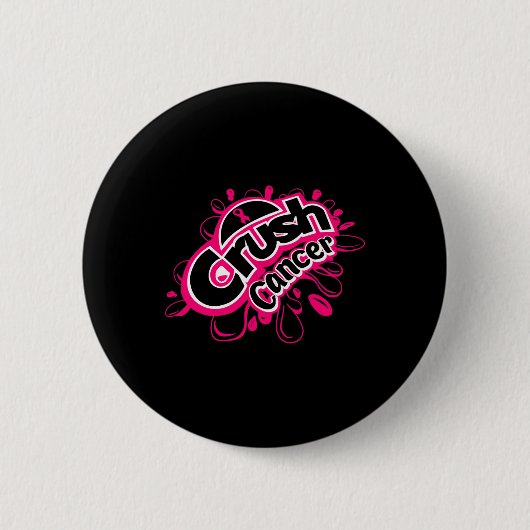 Bewustmaking van borstkanker bij haastkanker ronde button 5,7 cm (Voorkant)