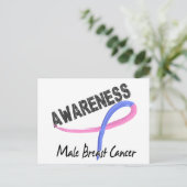 Bewustmaking van borstkanker bij mannen 3 briefkaart (Staand voorkant)