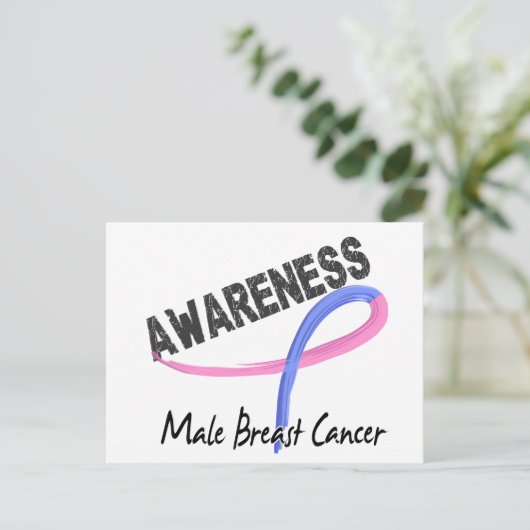Bewustmaking van borstkanker bij mannen 3 briefkaart (Staand voorkant)