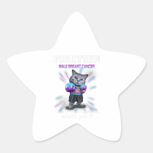 Bewustmaking van borstkanker bij ratten ster sticker (Voorkant)