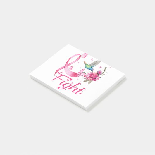 Bewustmaking van borstkanker bij vogels post-it® notes (Schuin)