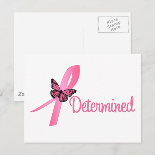 Bewustmaking van borstkanker briefkaart (Voorkant / Achterkant)