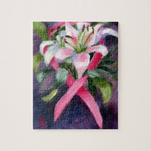 Bewustmaking van borstkanker legpuzzel (Verticaal)