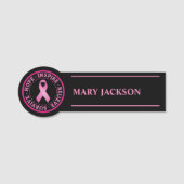 Bewustmaking van borstkanker naamplaatje (Voorkant)