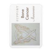 Bewustmaking van botkanker Ribbon Angel Magnet Magneet (Verticaal)