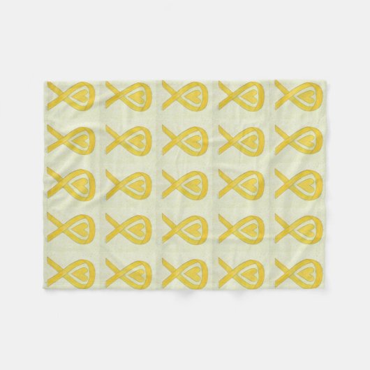 Bewustmaking van botkanker Ribbon Fleece Chemo Bla (Voorkant (Horizontaal))