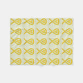 Bewustmaking van botkanker Ribbon Fleece Chemo Bla Deken (Voorkant (Horizontaal))
