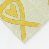 Bewustmaking van botkanker Ribbon Fleece Chemo Bla Deken (Hoek)