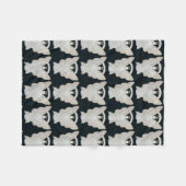 Bewustmaking van botkanker Ribbon Fleece Chemo Bla Deken (Voorkant (Horizontaal))