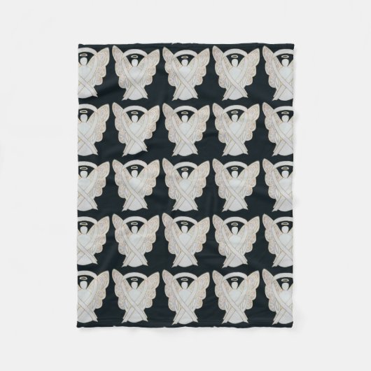 Bewustmaking van botkanker Ribbon Fleece Chemo Bla Deken (Voorkant)