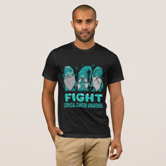 BEWUSTMAKING VAN CERVICAL CANCER T-SHIRT (Voorkant volledig)