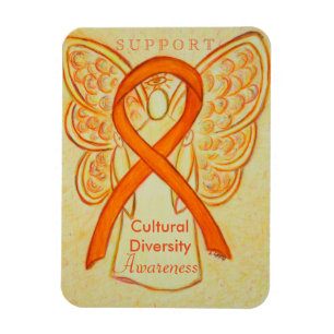 Bewustmaking van culturele diversiteit Ribbon Ange Magneet