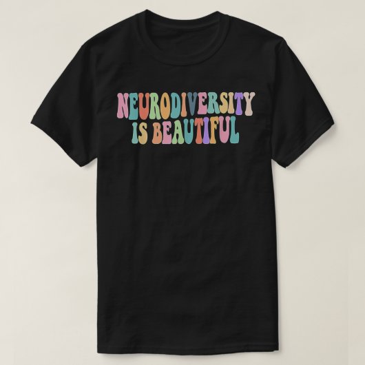Bewustmaking van de autisme in de klinkklare taal t-shirt (Design voorkant)