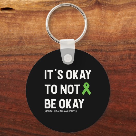 Bewustmaking van de geestelijke gezondheid 1 sleutelhanger (Voorkant)