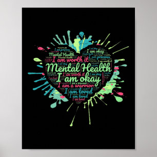 Bewustmaking van de geestelijke gezondheid 4 poster