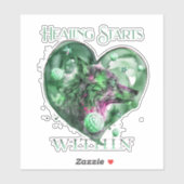 Bewustmaking van de geestelijke gezondheid begint  sticker (Vel)