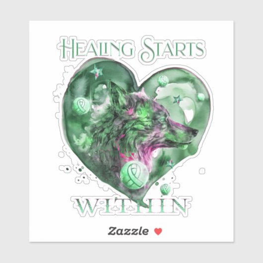 Bewustmaking van de geestelijke gezondheid begint  sticker (Vel)