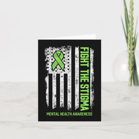 Bewustmaking van de geestelijke gezondheid Bestrij Kaart (Voorkant)