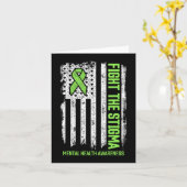 Bewustmaking van de geestelijke gezondheid Bestrij Kaart (Gele Bloem)