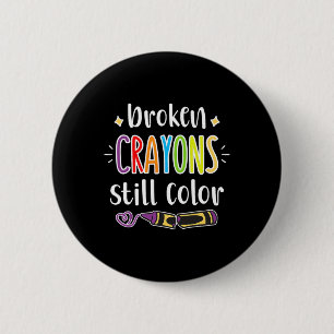 Bewustmaking van de geestelijke gezondheid Broken  Ronde Button 5,7 Cm