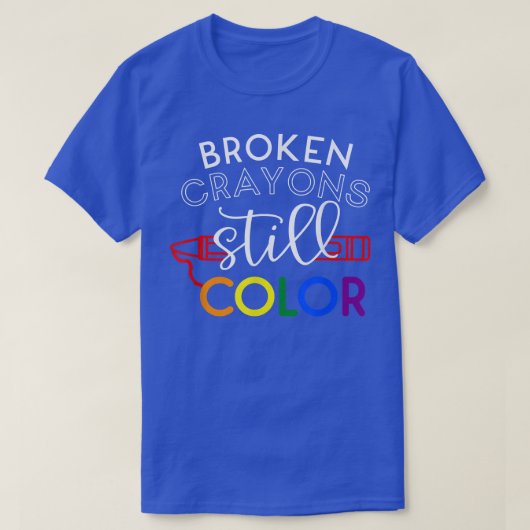 Bewustmaking van de geestelijke gezondheid Broken  T-shirt (Design voorkant)