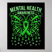 Bewustmaking van de geestelijke gezondheid Butterf Poster (Voorkant)