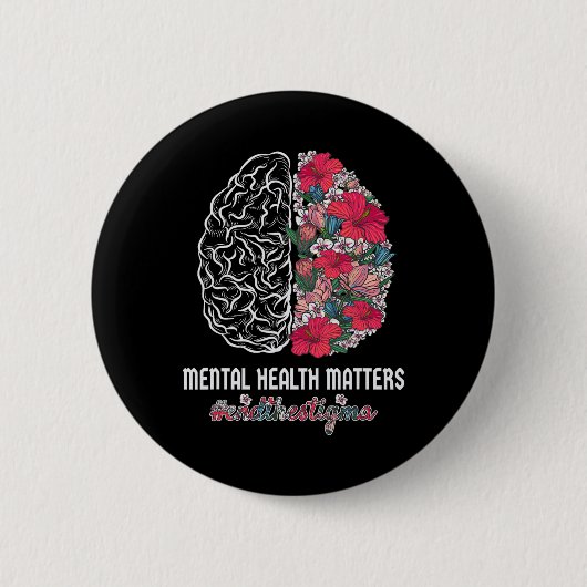 Bewustmaking van de geestelijke gezondheid Einde s Ronde Button 5,7 Cm (Voorkant)
