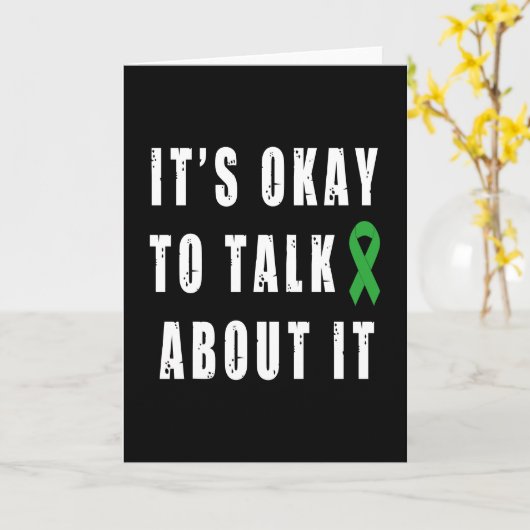 Bewustmaking van de geestelijke gezondheid Het is  Kaart (Gele Bloem)