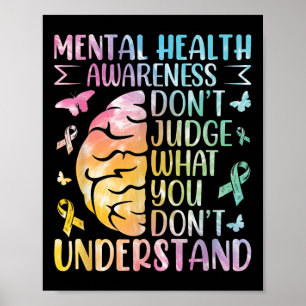 Bewustmaking van de geestelijke gezondheid kan nie poster