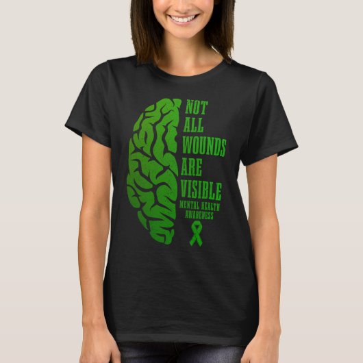 Bewustmaking van de geestelijke gezondheid Niet al T-shirt (Voorkant)
