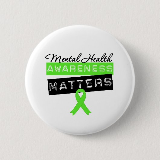 Bewustmaking van de geestelijke gezondheid ronde button 5,7 cm (Voorkant)