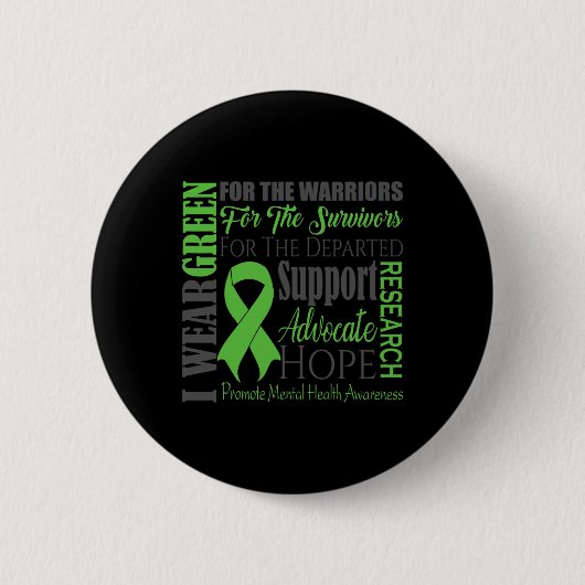 Bewustmaking van de geestelijke gezondheid ronde button 5,7 cm (Voorkant)