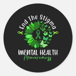 Bewustmaking van de geestelijke gezondheid van Sti Ronde Sticker